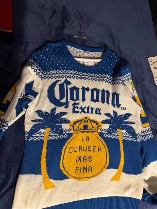 Corona Other - Corona Blue, White & Yellow Crewneck Logo Sweater